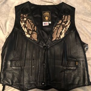 Leather Biker Vest